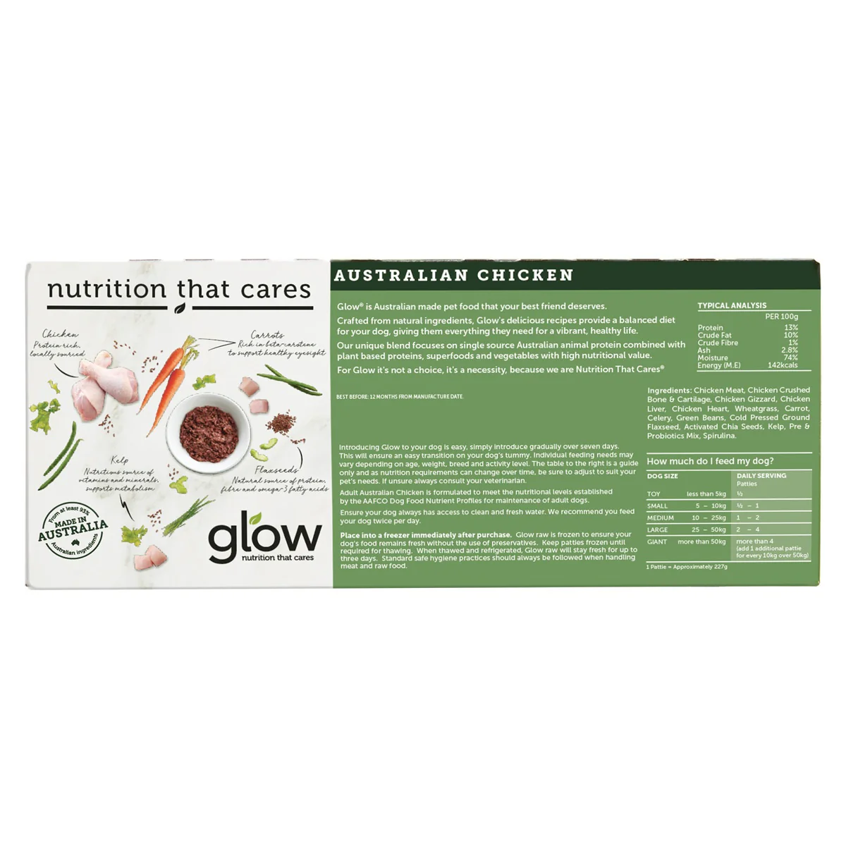 Glow Adult Australian Chicken Raw Dog Food - Image 2