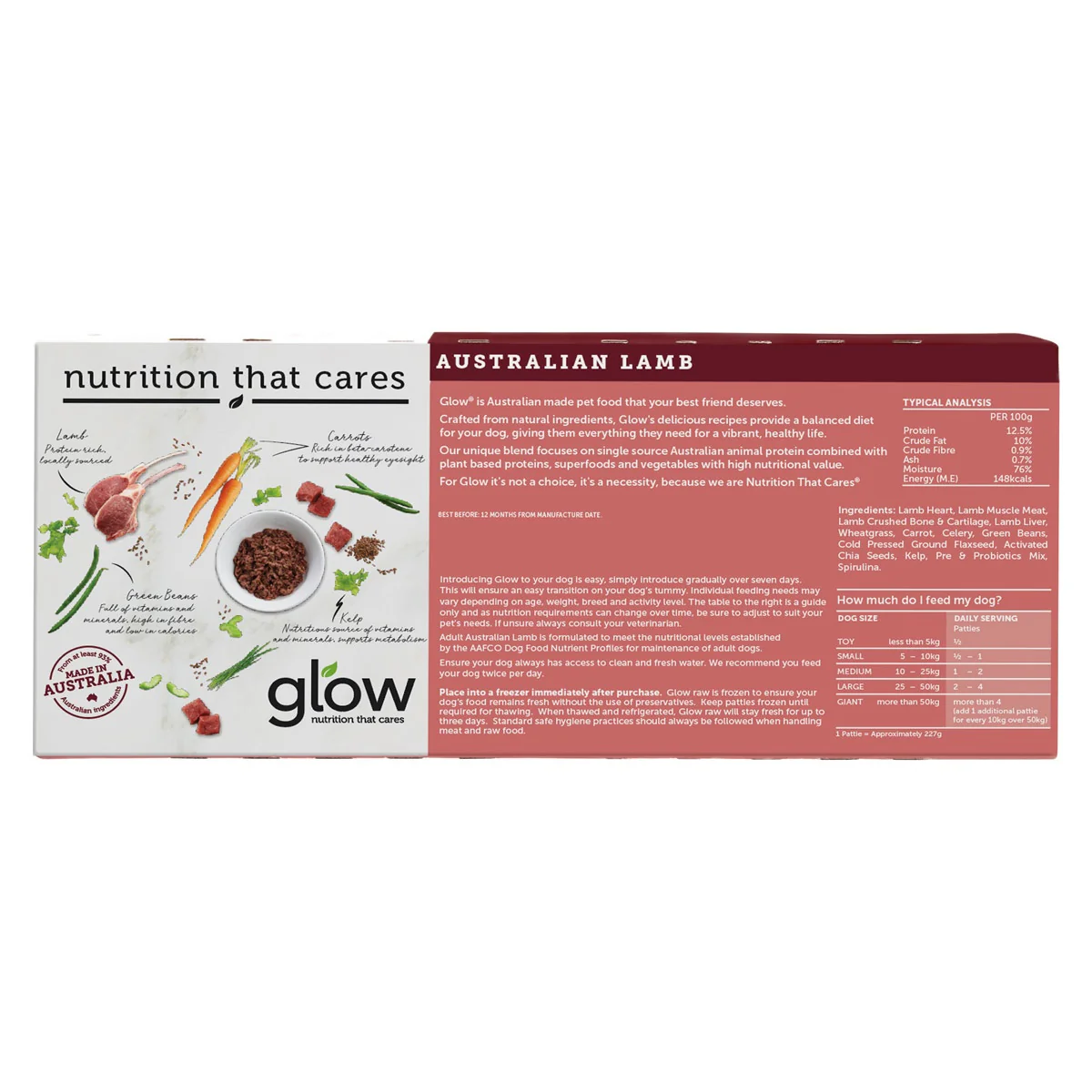Glow Adult Australian Lamb Raw Dog Food - Image 2