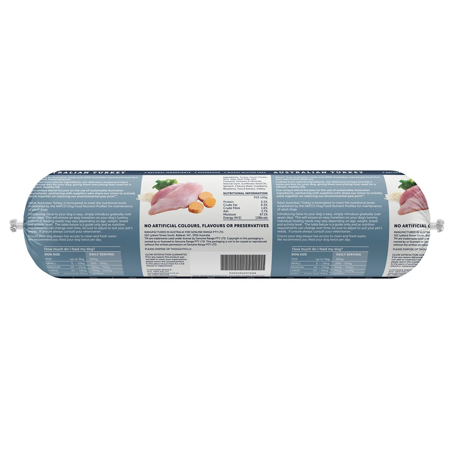 Glow Adult Australian Turkey Cooked Dog Roll - Image 3
