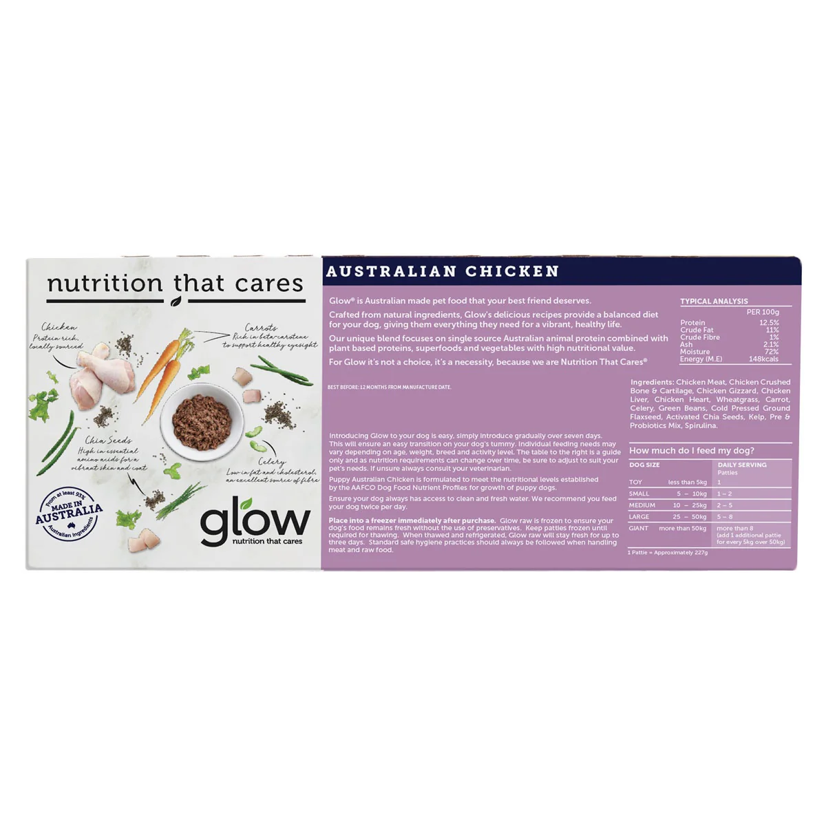 Glow Puppy Australian Chicken Raw Dog Food - Image 2