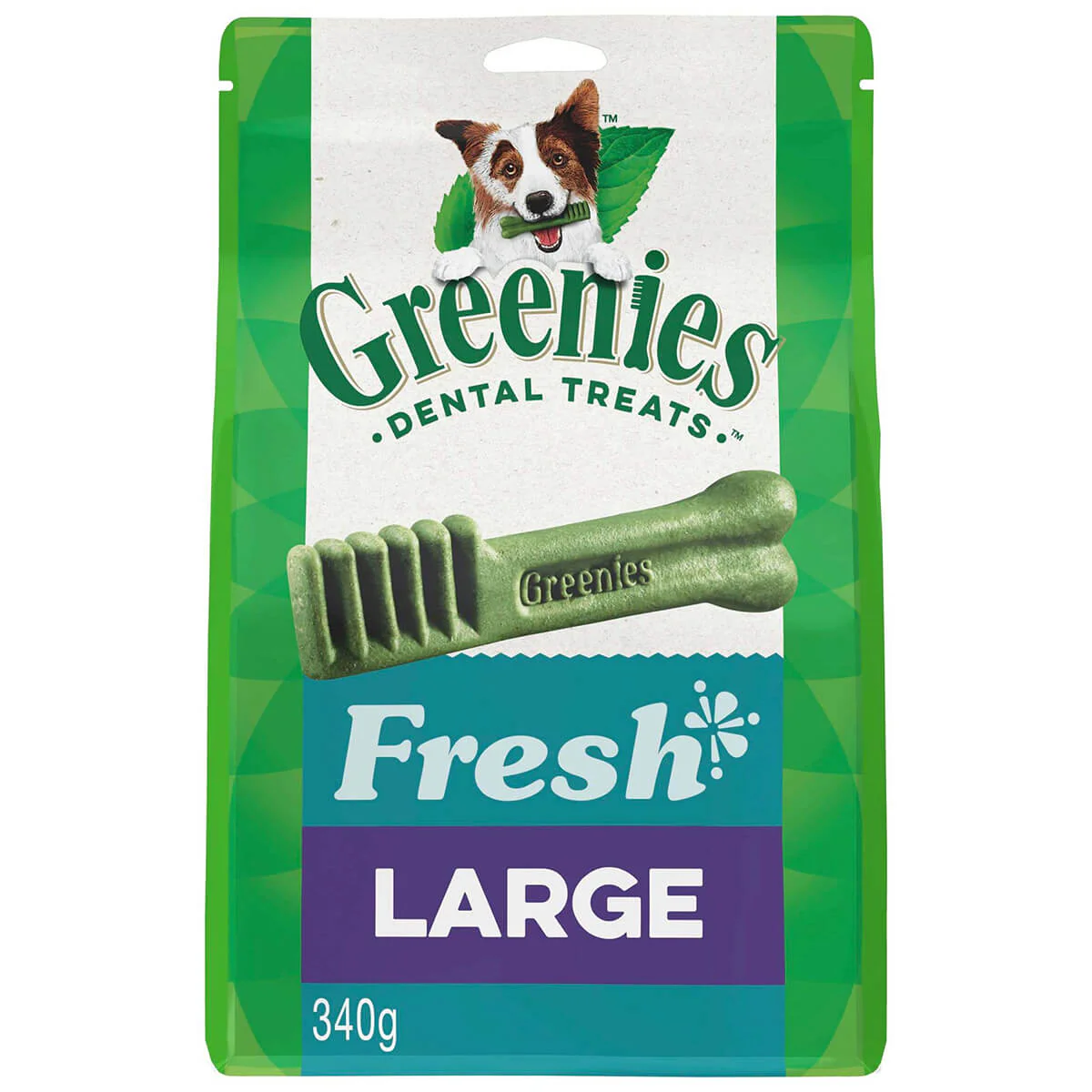 Greenies Freshmint Large Dental Chews Dog Treats 340G - Image 3