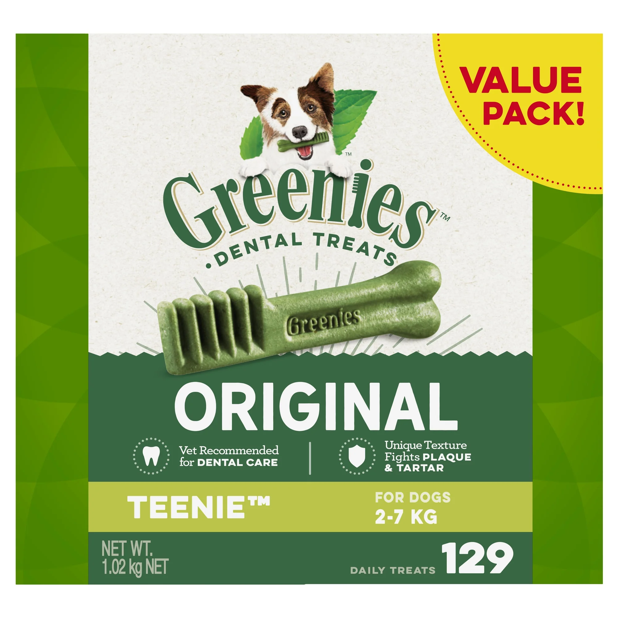 Greenies Original Teenie Dental Dog Treats 130 Value Pack 1.02Kg