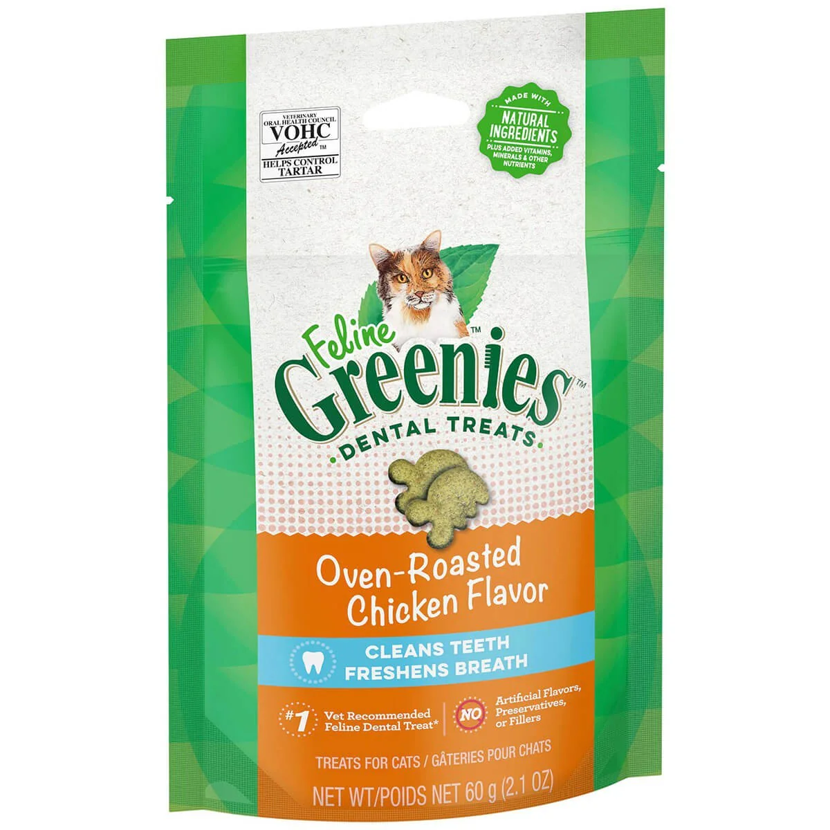 Greenies Oven Roasted Chicken Feline Dental Cat Treats - Image 3