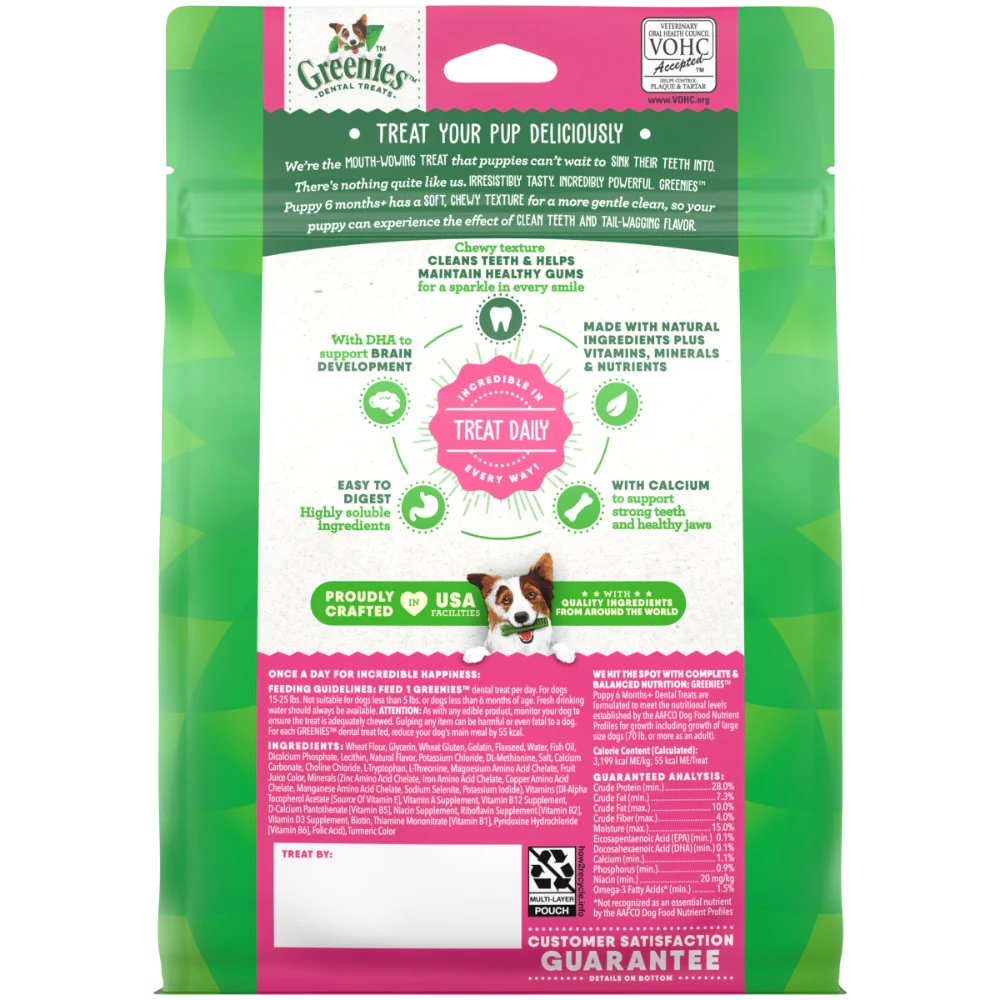 Greenies Puppy 6 Months+ Original Petite Dental Dog Treats - Image 2
