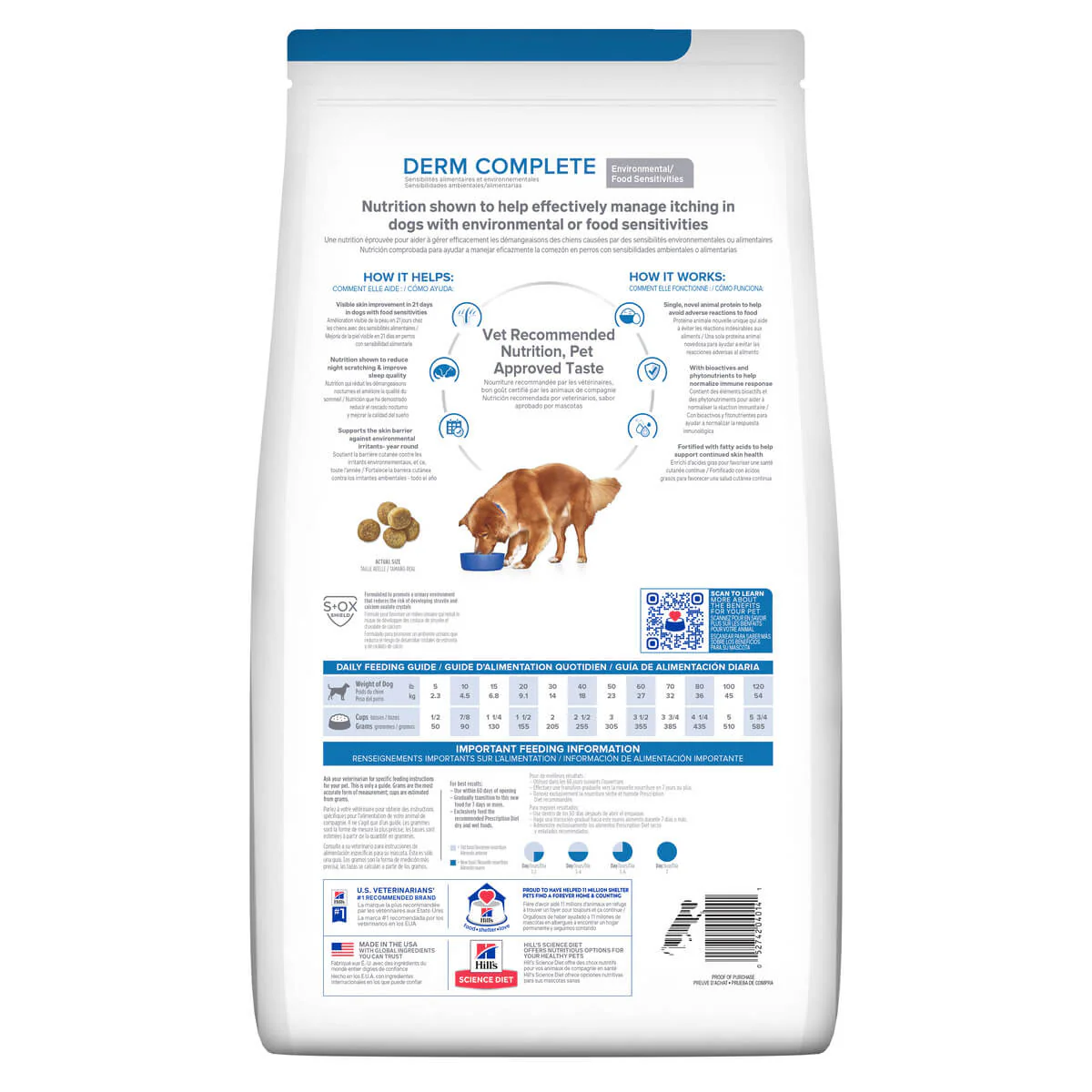 Hill's Prescription Diet Sensitive Derm Complete Dry Dog Food - Image 2