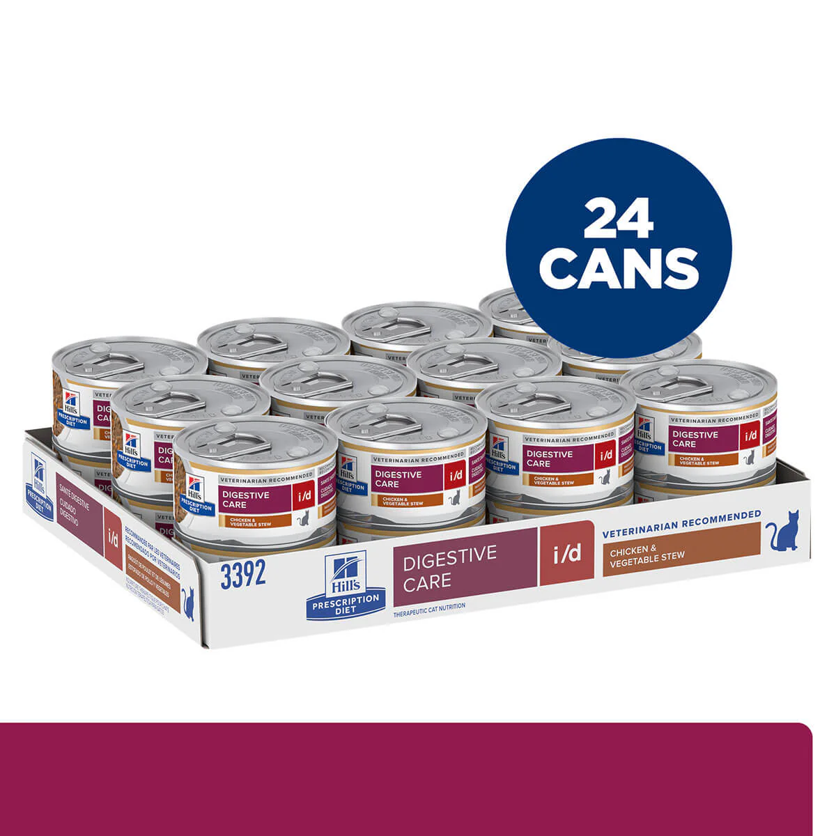 Hill's Prescription Diet I/D Digestive Care Chicken & Vegetable Stew Wet Cat Food - Image 8