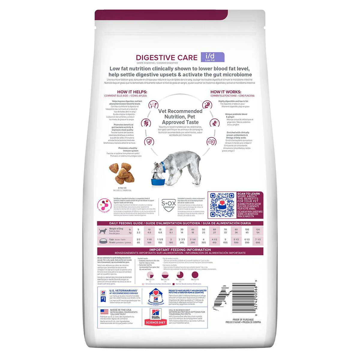 Hill's Prescription Diet I/D Digestive Care Low Fat Dry Dog Food - Image 4