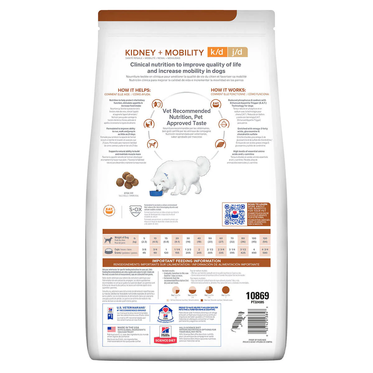 Hill's Prescription Diet K/D + J/D Kidney & Mobility Care Dry Dog Food - Image 3