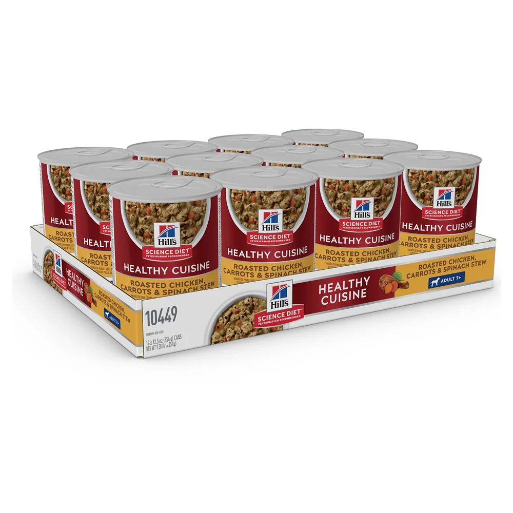 Hill's Science Diet Adult 7+ Healthy Cuisine Chicken & Carrots Stew Wet Dog Food Can - Image 10