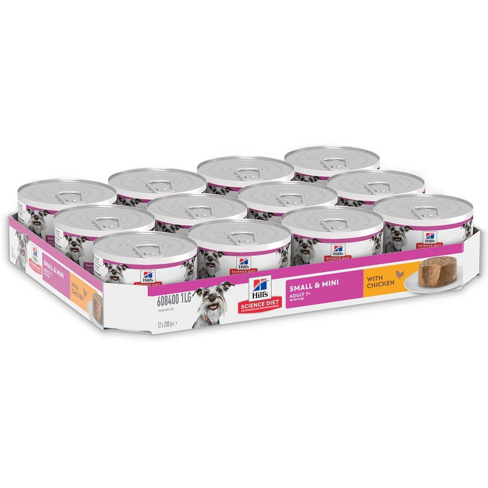 Hill's Science Diet Adult 7+ Senior Small & Mini with Chicken Canned Wet Dog Food - Image 2