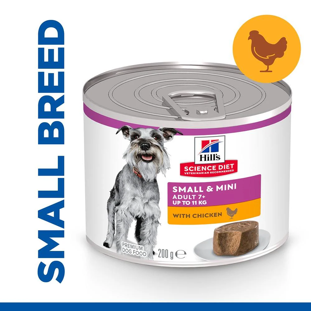Hill's Science Diet Adult 7+ Senior Small & Mini with Chicken Canned Wet Dog Food - Image 4