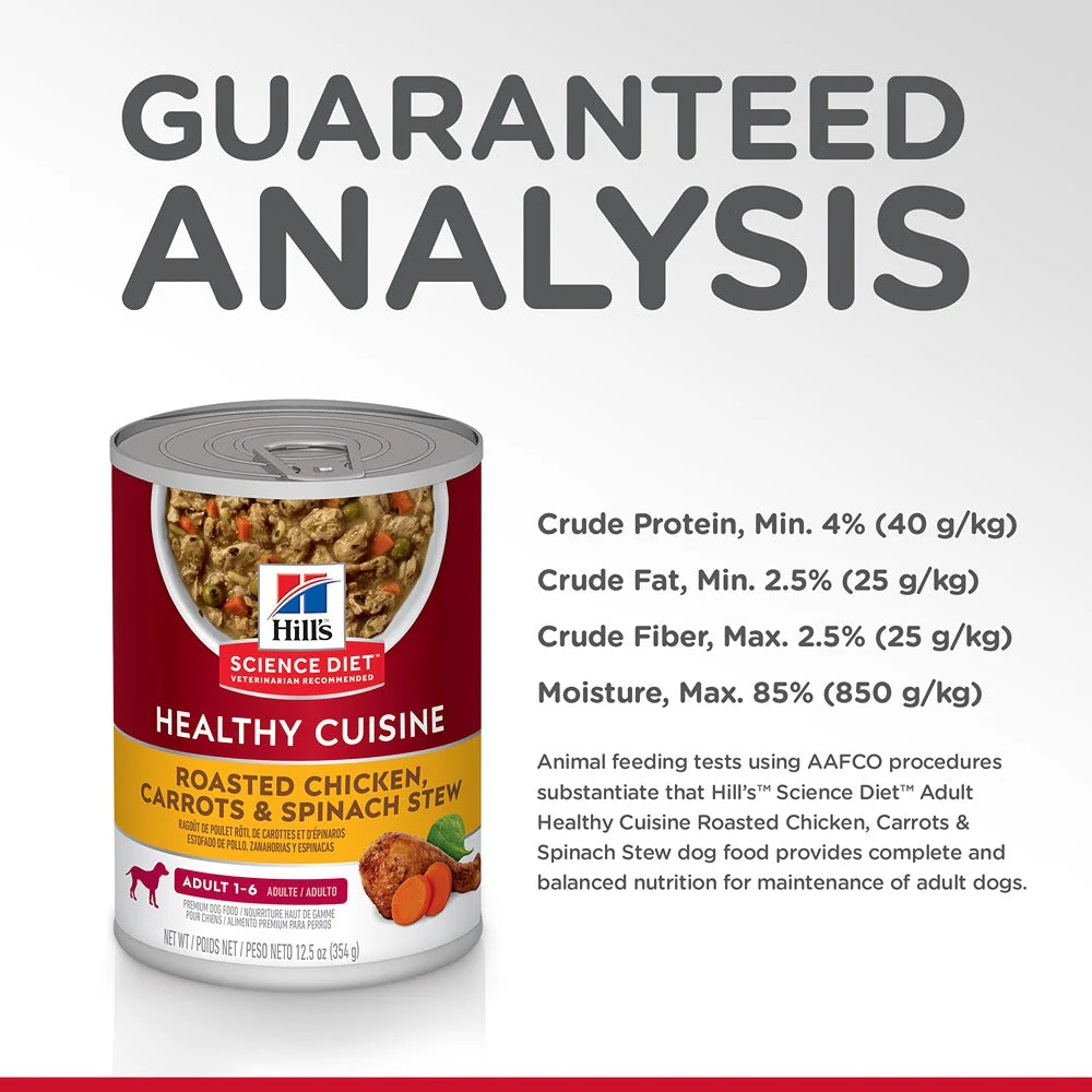 Hills Science Diet Adult Healthy Cuisine Chicken & Carrot Stew Canned Wet Dog Food - Image 15