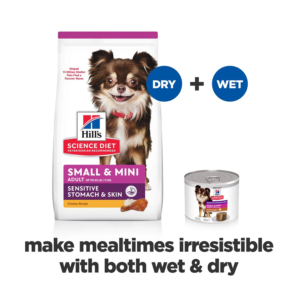 Hill's Science Diet Adult Sensitive Stomach & Skin Small & Mini with Turkey Canned Wet Dog Food - Image 9
