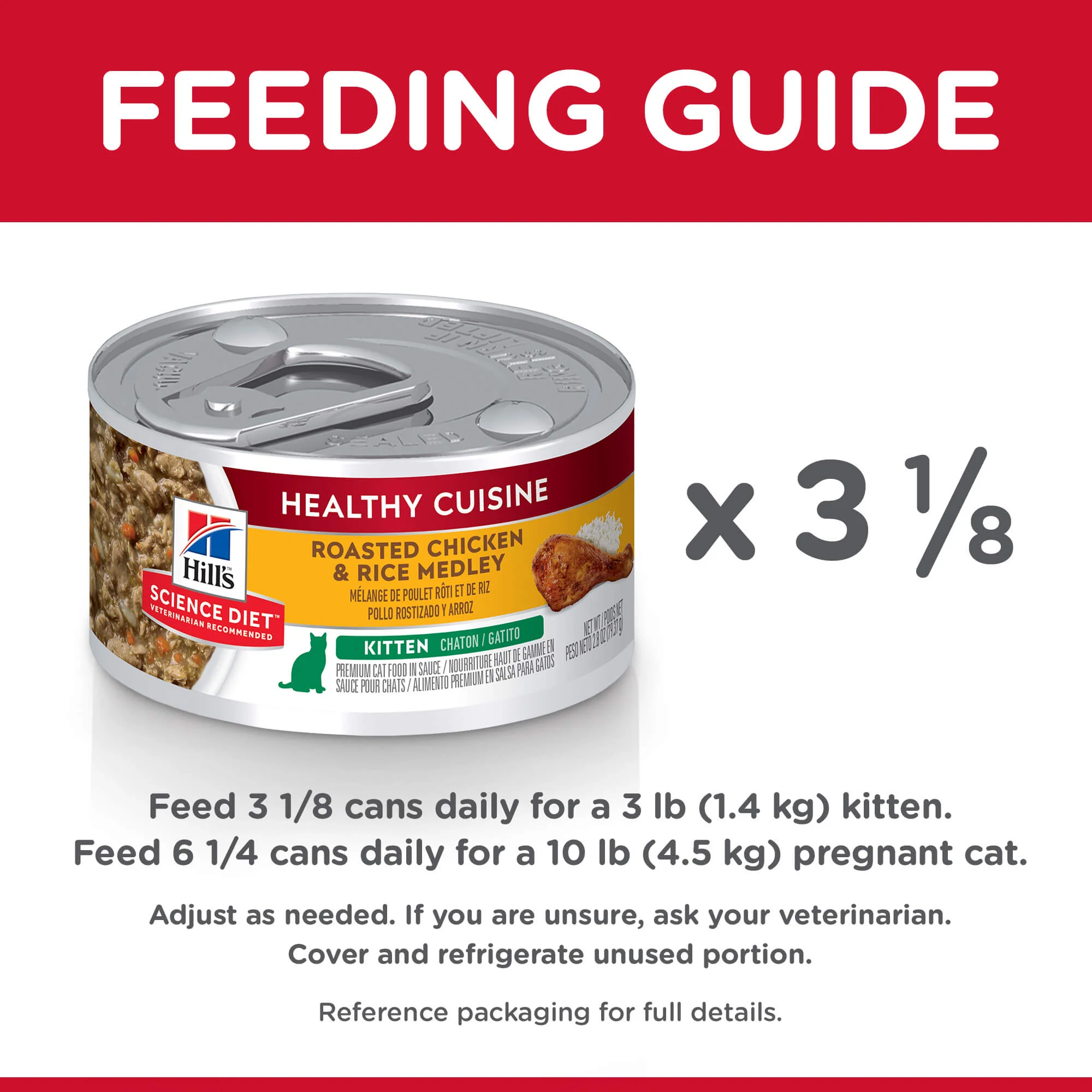 Hill's Science Diet Healthy Cuisine Kitten Chicken & Rice Medley Wet Cat Food 79g - Image 9