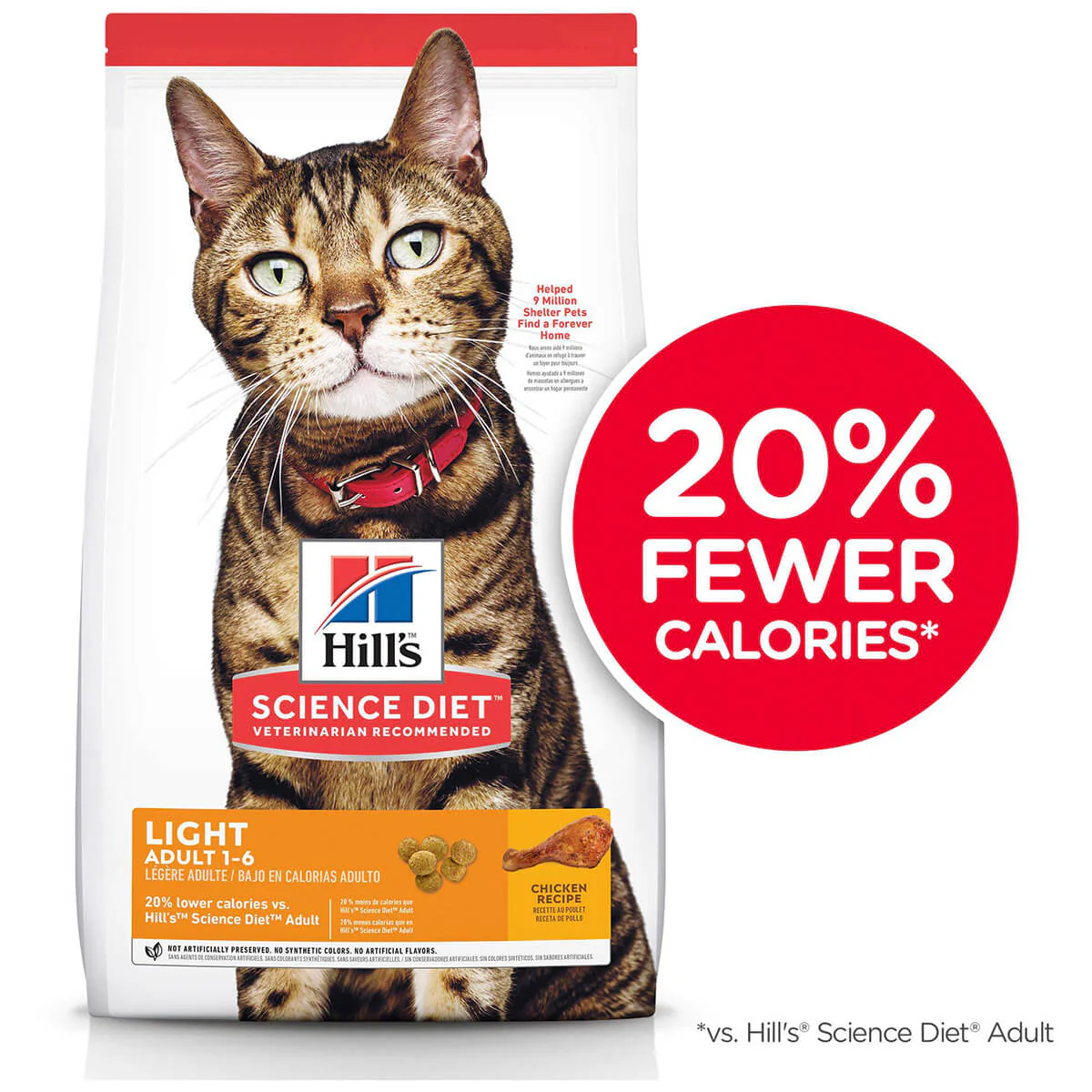 Hill's Science Diet Light Adult Chicken Dry Cat Food - Image 10