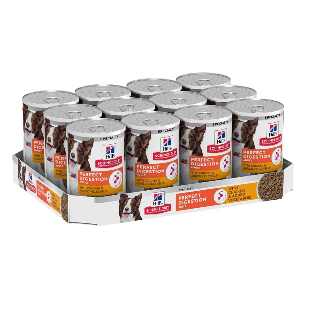 Hill's Science Diet Perfect Digestion Adult with Chicken & added Vegetables Canned Wet Dog Food 363g - Image 6