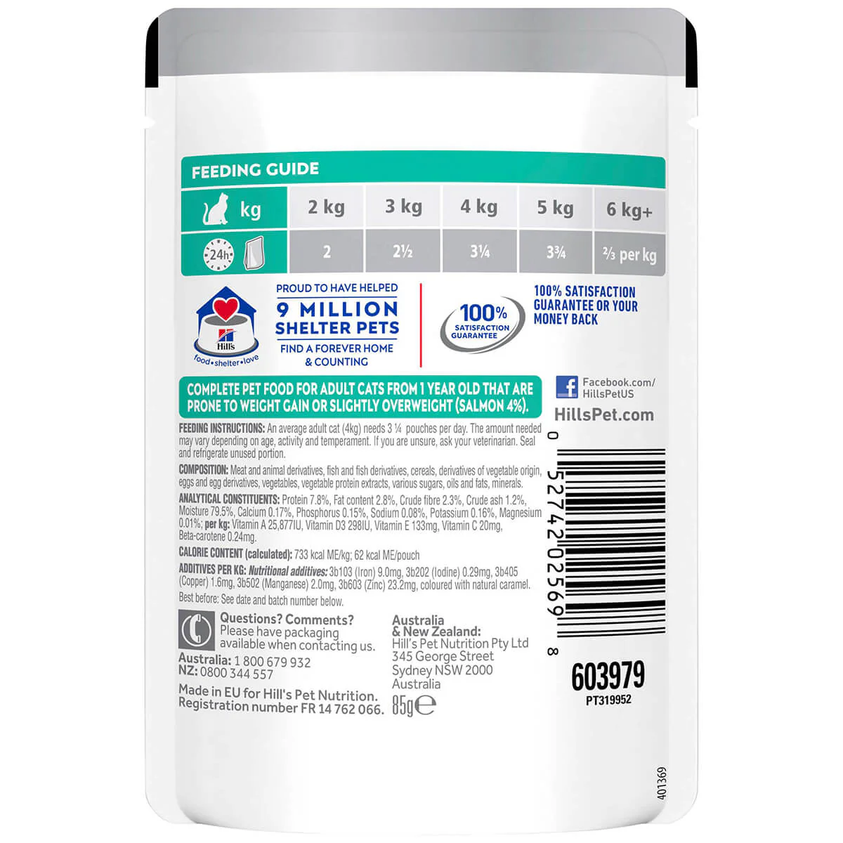 Hill's Science Diet Perfect Weight Adult Salmon Wet Cat Food - Image 3