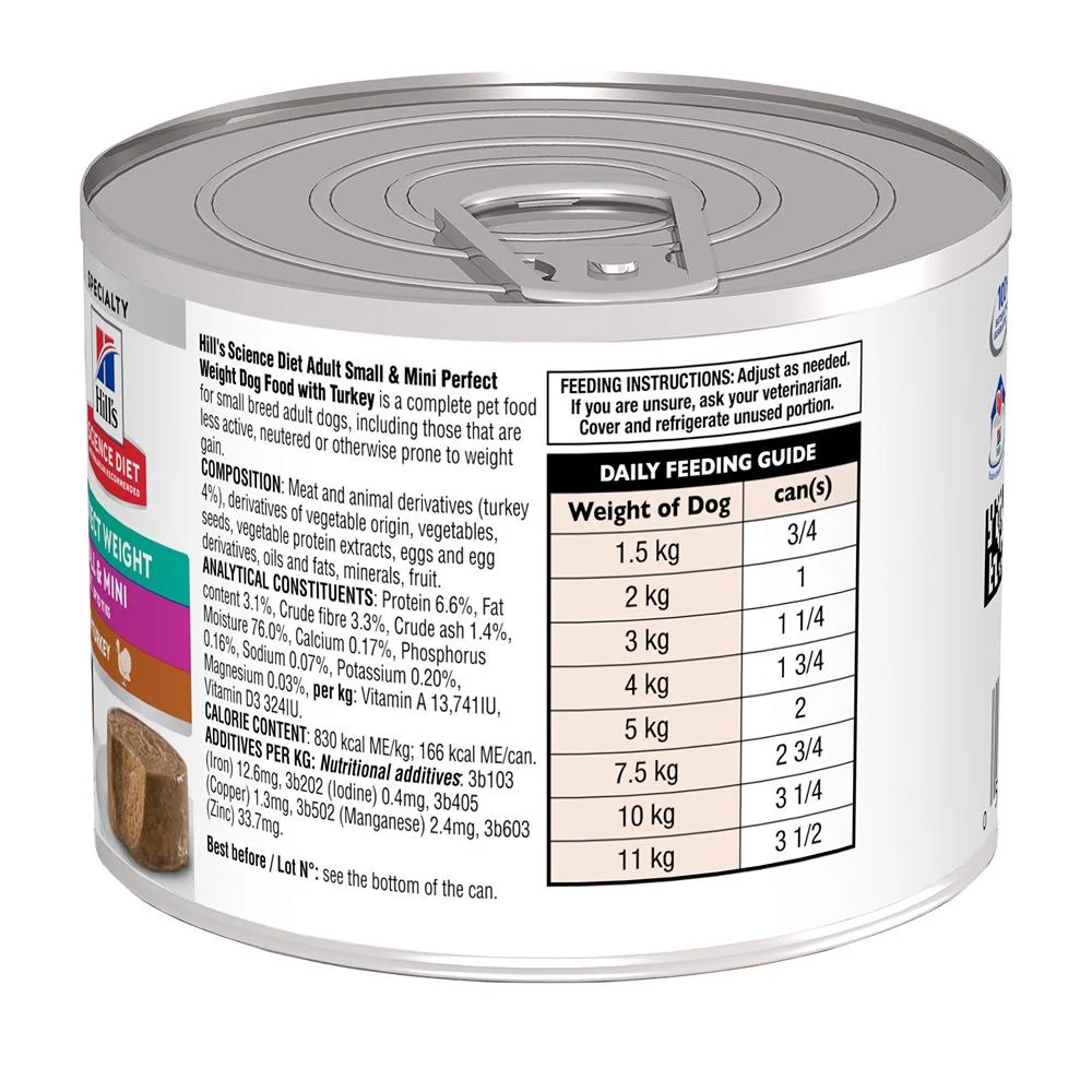 Hill's Science Diet Perfect Weight Small & Mini with Turkey Canned Dog Food - Image 3