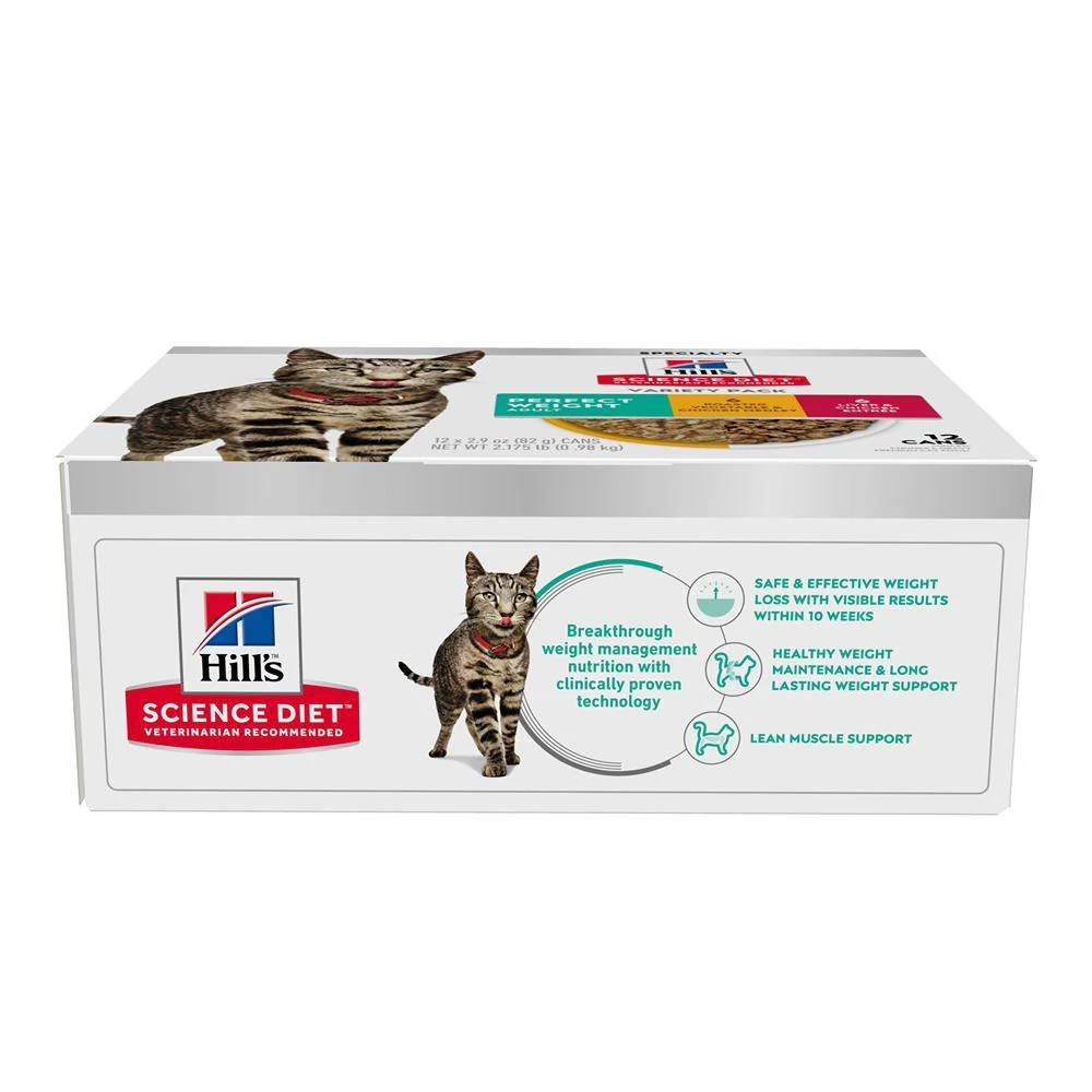 Hill's Science Diet Perfect Weight Variety Pack Canned Wet Cat Food 12x82g - Image 3