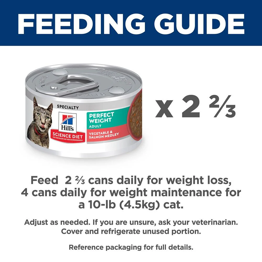 Hill's Science Diet Perfect Weight Vegetable & Salmon Medley Canned Wet Cat Food - Image 11