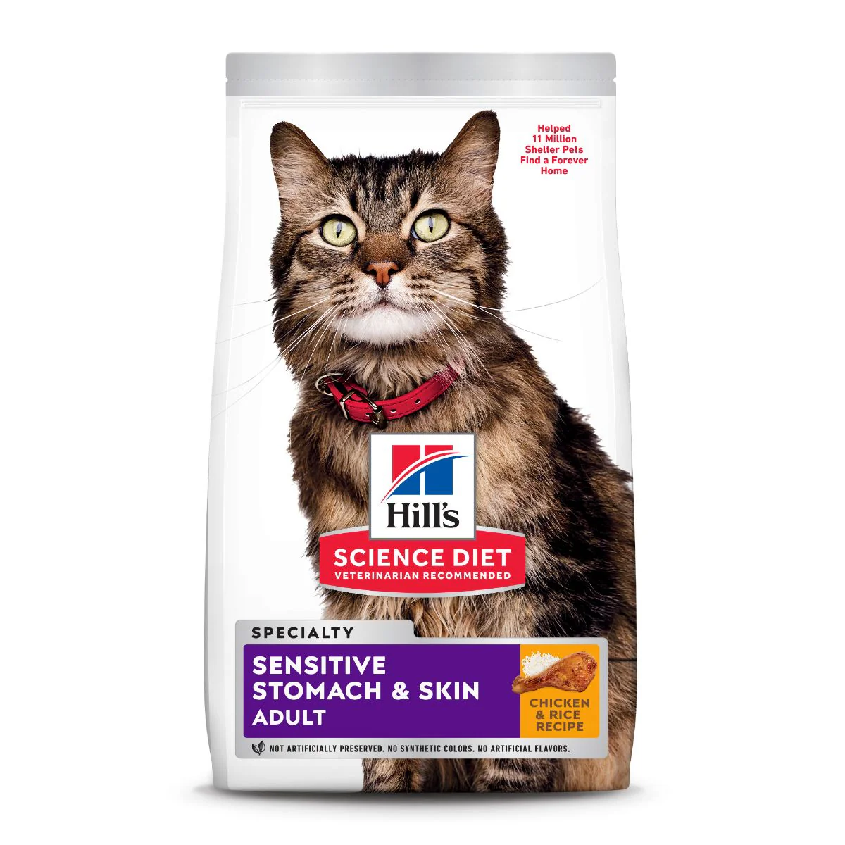 Hill's Science Diet Sensitive Stomach & Skin Adult Chicken Dry Cat Food - Image 3