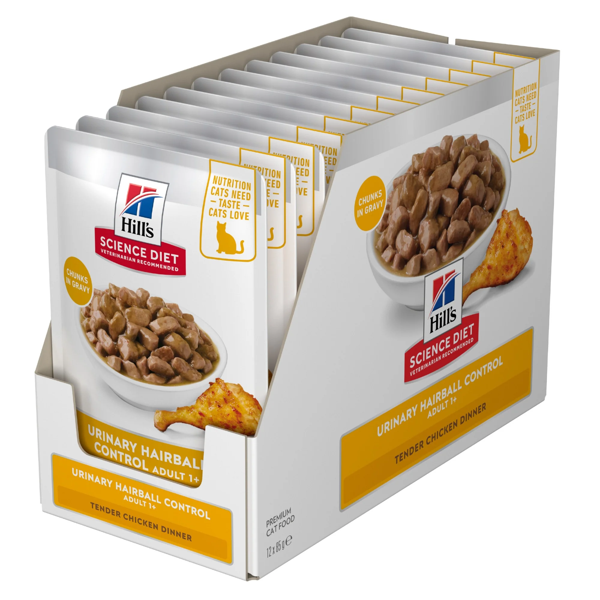 Hill's Science Diet Urinary Hairball Control Adult Chicken Wet Cat Food - Image 2