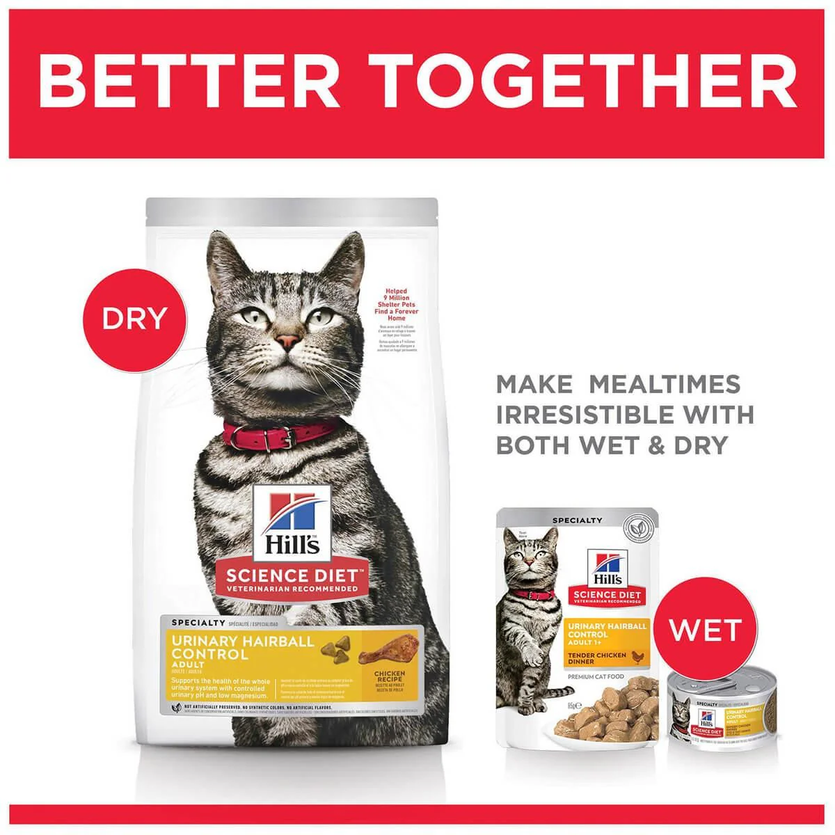 Hill's Science Diet Urinary Hairball Control Adult Dry Cat Food - Image 20