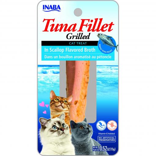 Inaba Grilled Tuna Fillet In Scallop Flavoured Broth Cat Treats 15g
