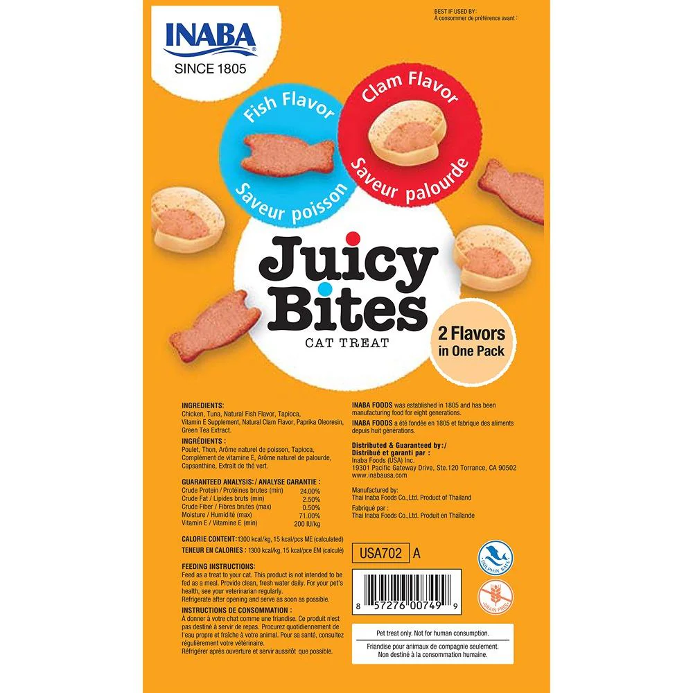 Inaba Juicy Bites Fish & Clam Flavour 33.9g - Image 3