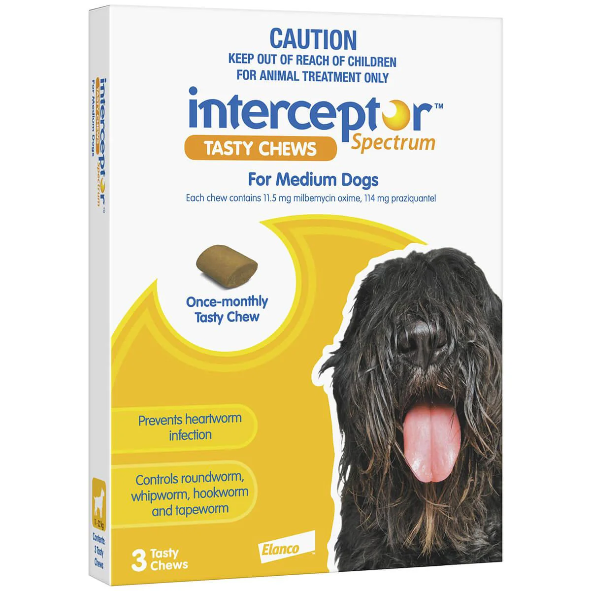 Interceptor Spectrum Tasty Chews Worming Treatment Medium Dog - Image 3