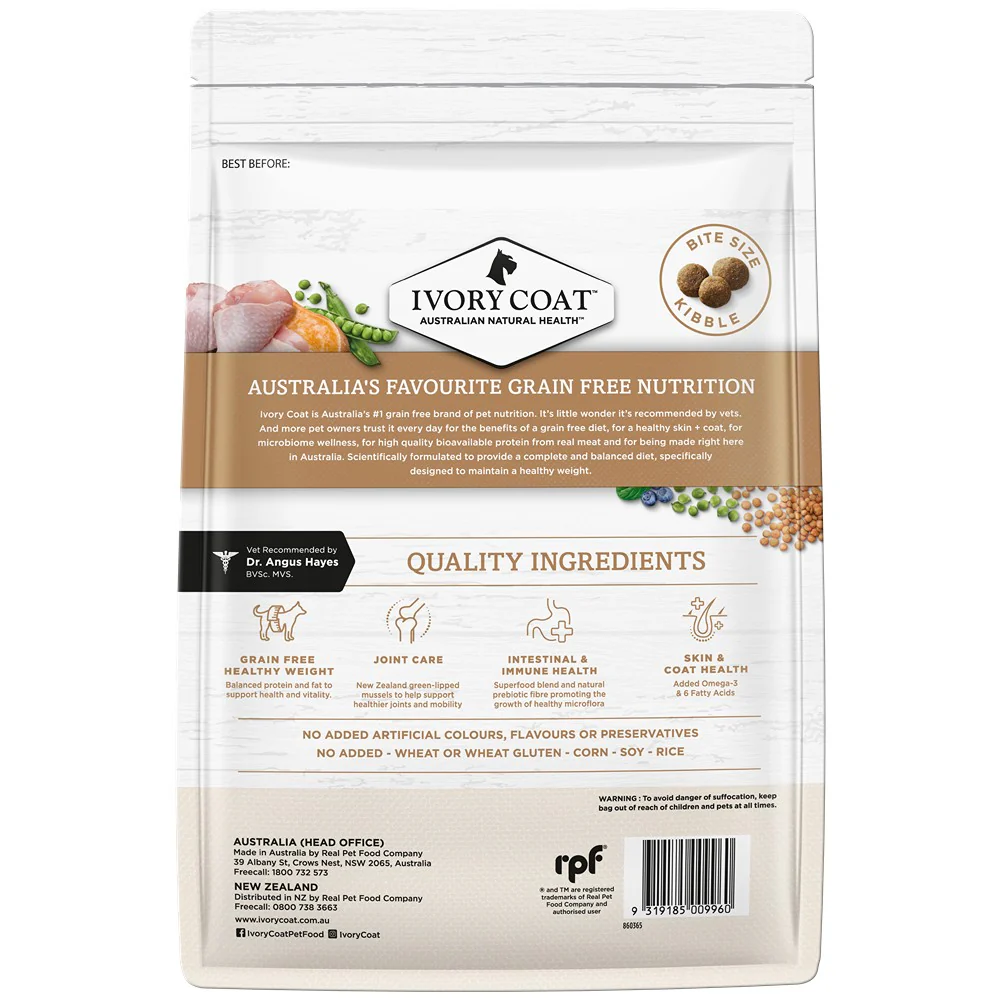 Ivory Coat Grain Free Healthy Weight Chicken Adult Dog Dry Food - Image 3