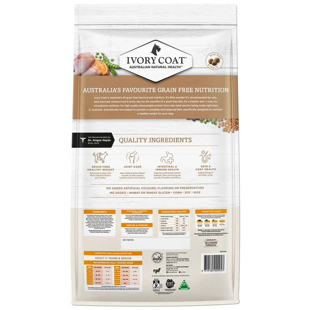 Ivory Coat Grain Free Healthy Weight Chicken Adult Dog Dry Food - Image 4