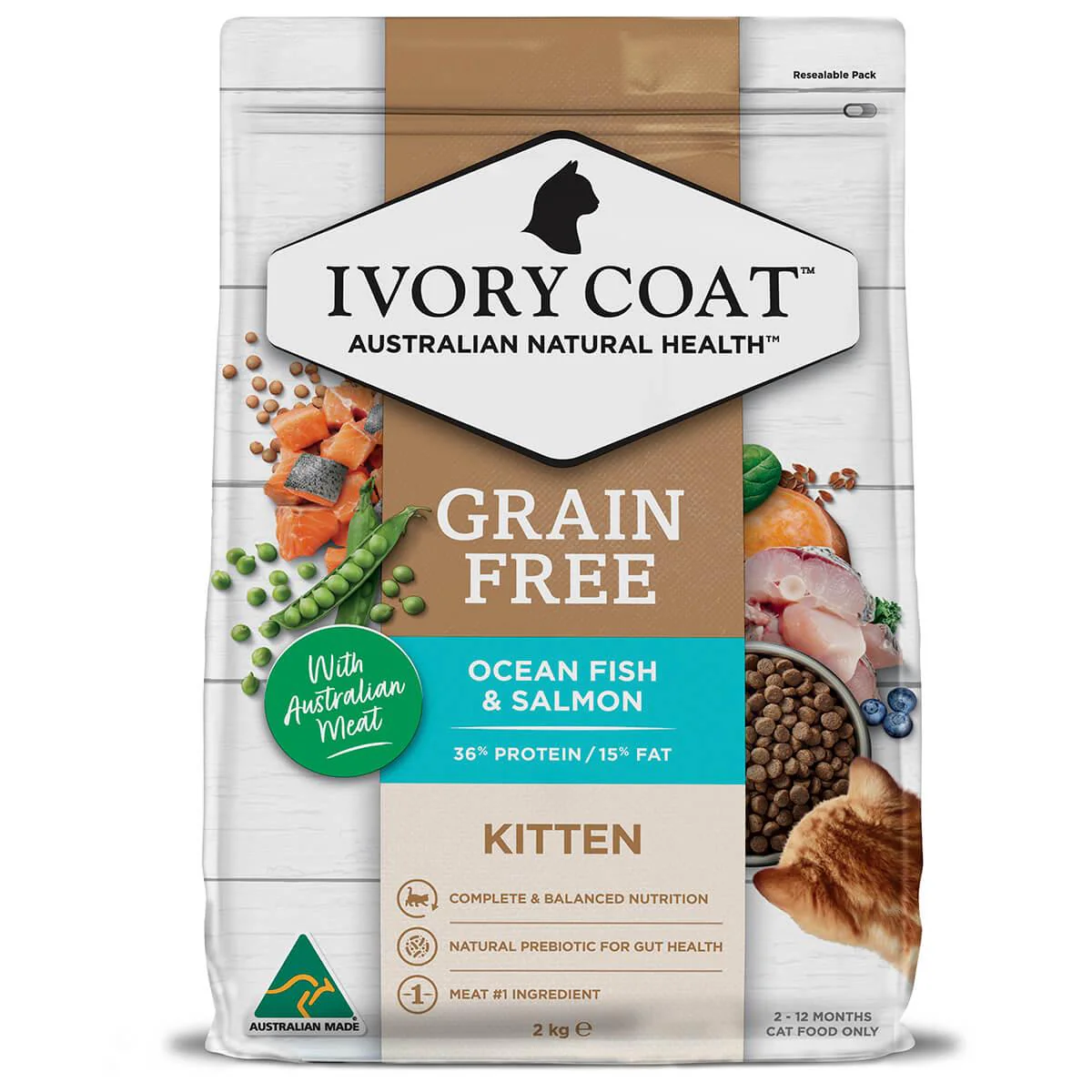 Ivory Coat Grain Free Dry Kitten Food Ocean Fish & Salmon - Image 10