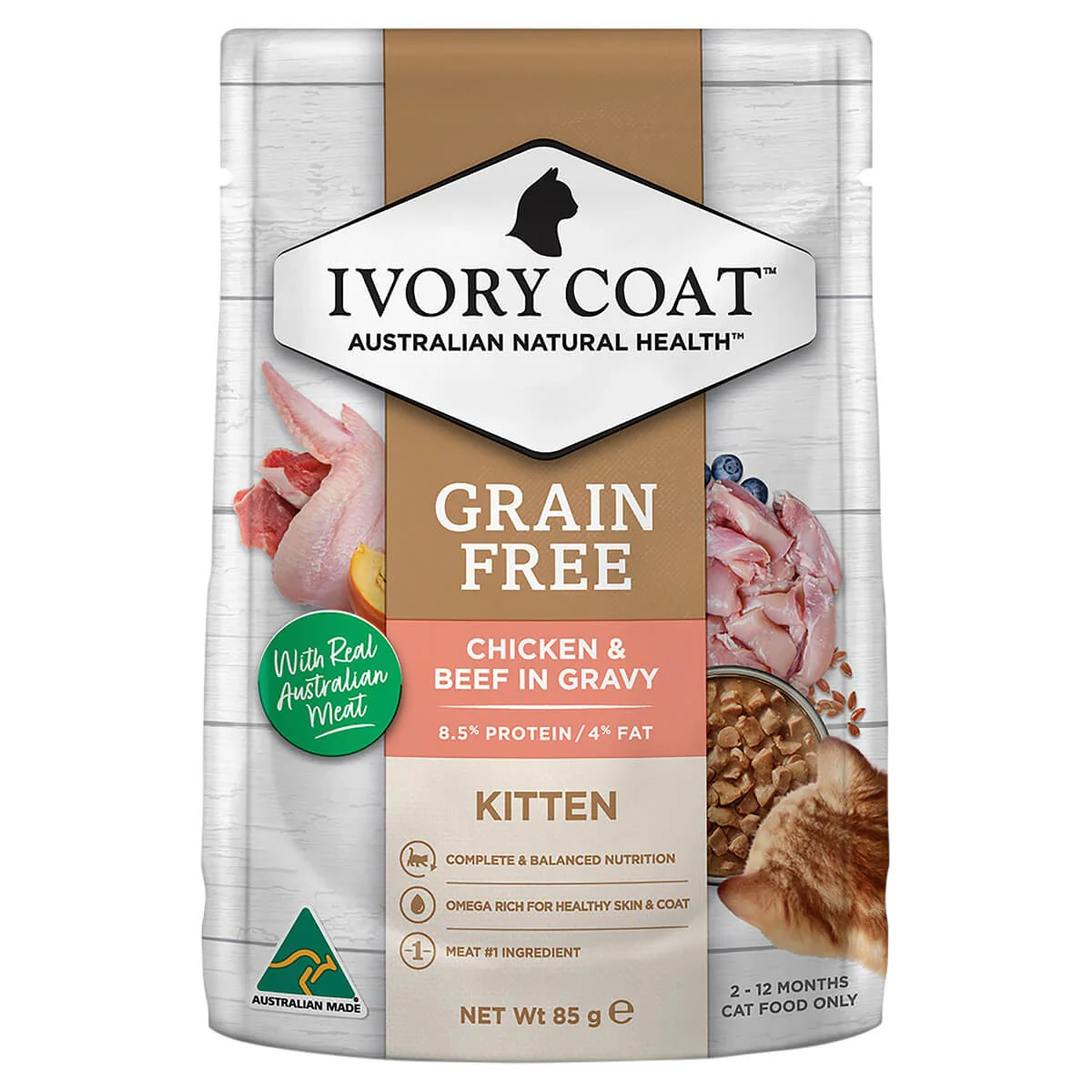 Ivory Coat Kitten Chicken with Beef Wet Cat Food - Image 8