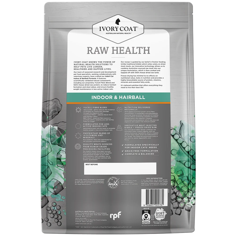 Ivory Coat Raw Health Indoor & Hairball Dry Cat Food - Image 6