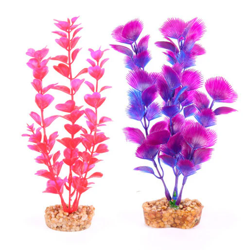 Kazoo Plastic Plant Medium Leaf Pink & Purple - Small - Image 2