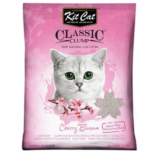 Kit Cat Bentonite Cherry Blossom Clumping Cat Litter 10L - Image 2