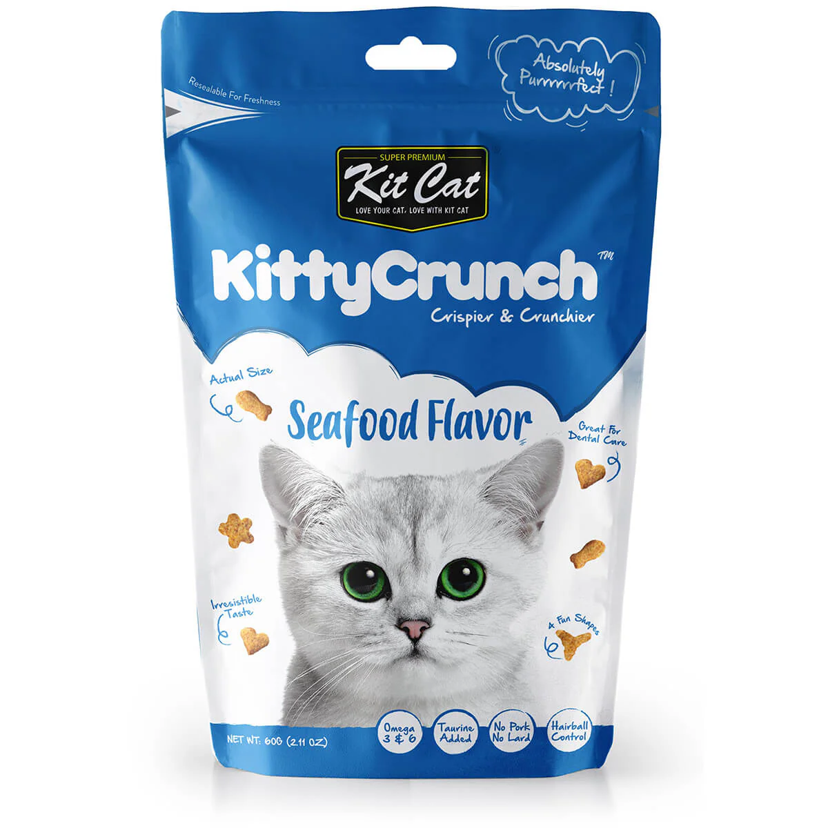 Kit Cat Seafood Kitty Crunch Cat Treats 60G - Image 2