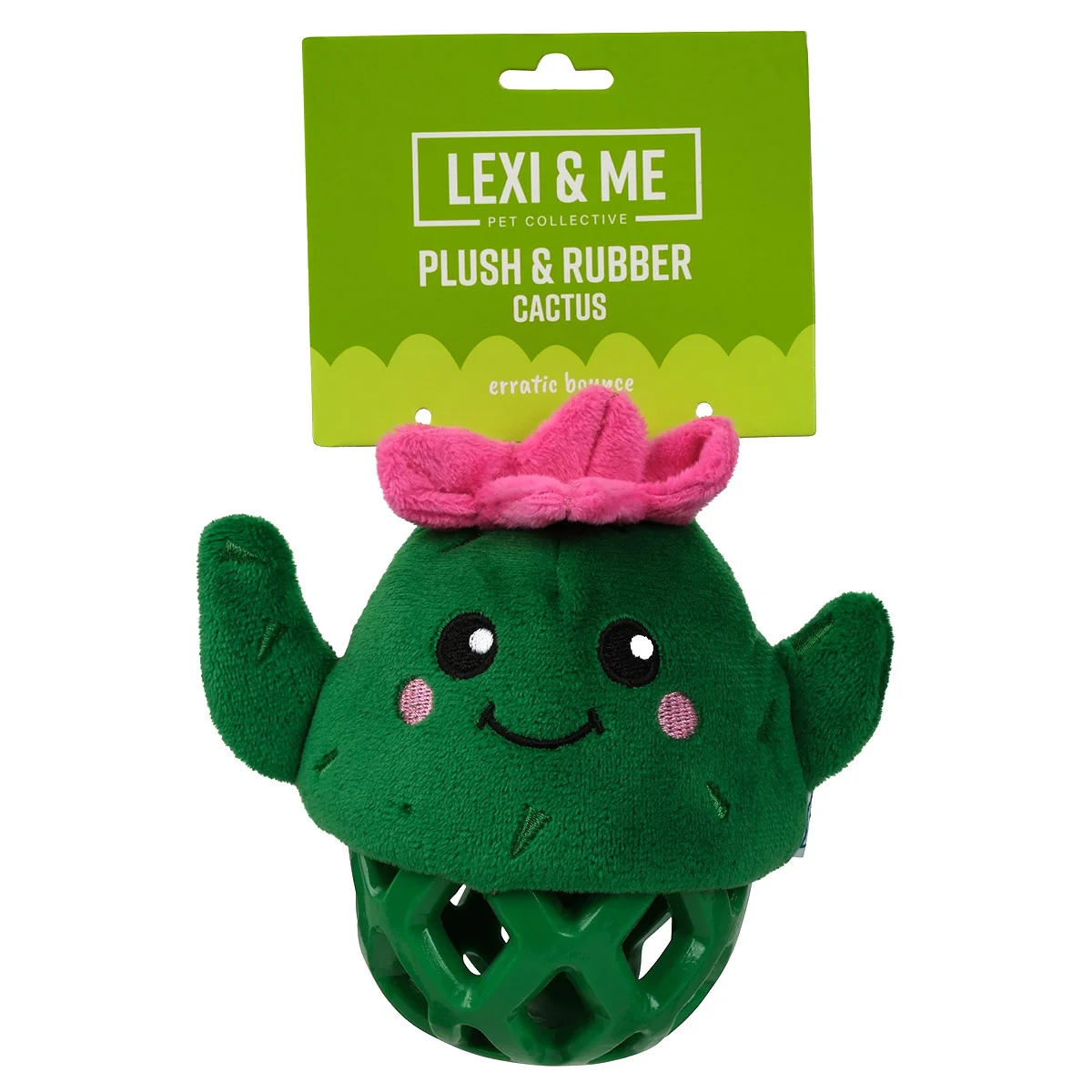 Lexi & Me Cactus Plush & Rubber Dog Toy - Image 2