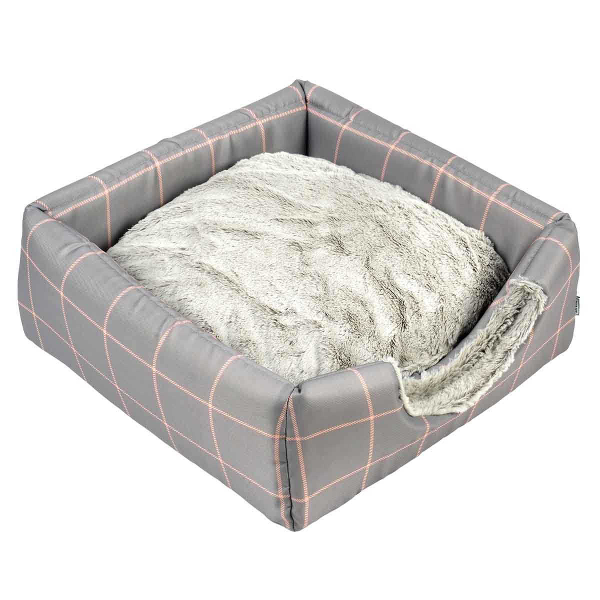 Lexi & Me Cat Cave Mist Grey Check - Image 5