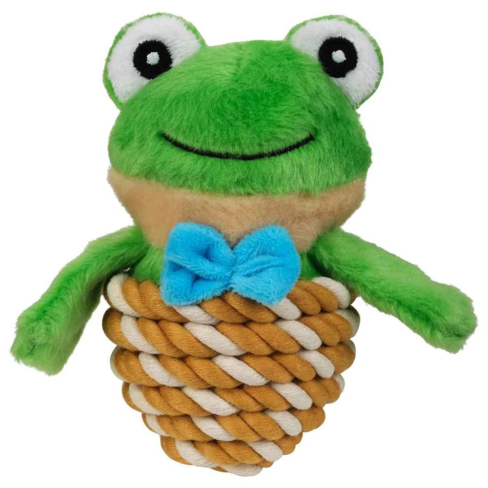 Lexi & Me Frog Plush & Rope Dog Toy - Image 2