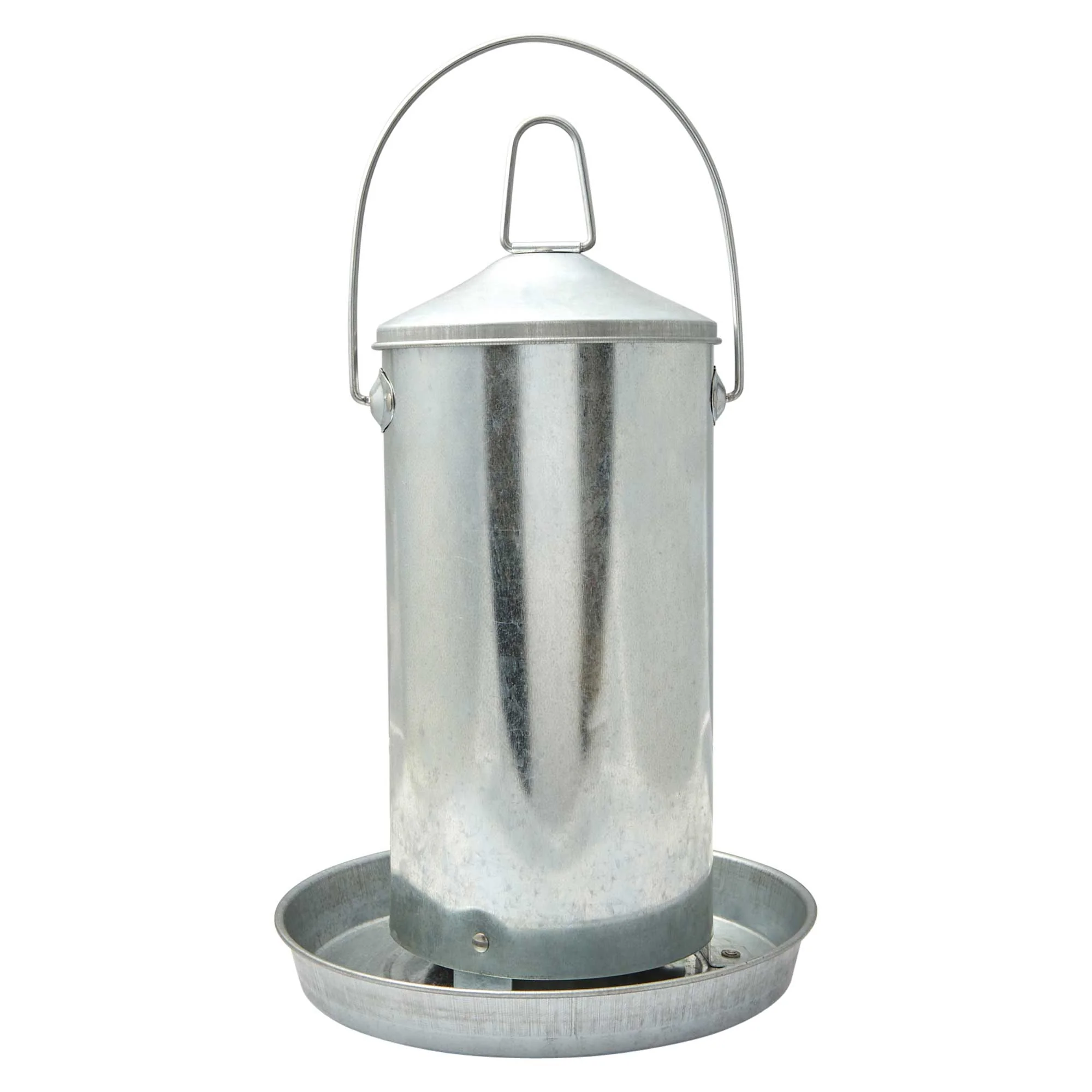 Lexi & Me Galvanised Steel Poultry Feeder with Handle 4kg - Image 2