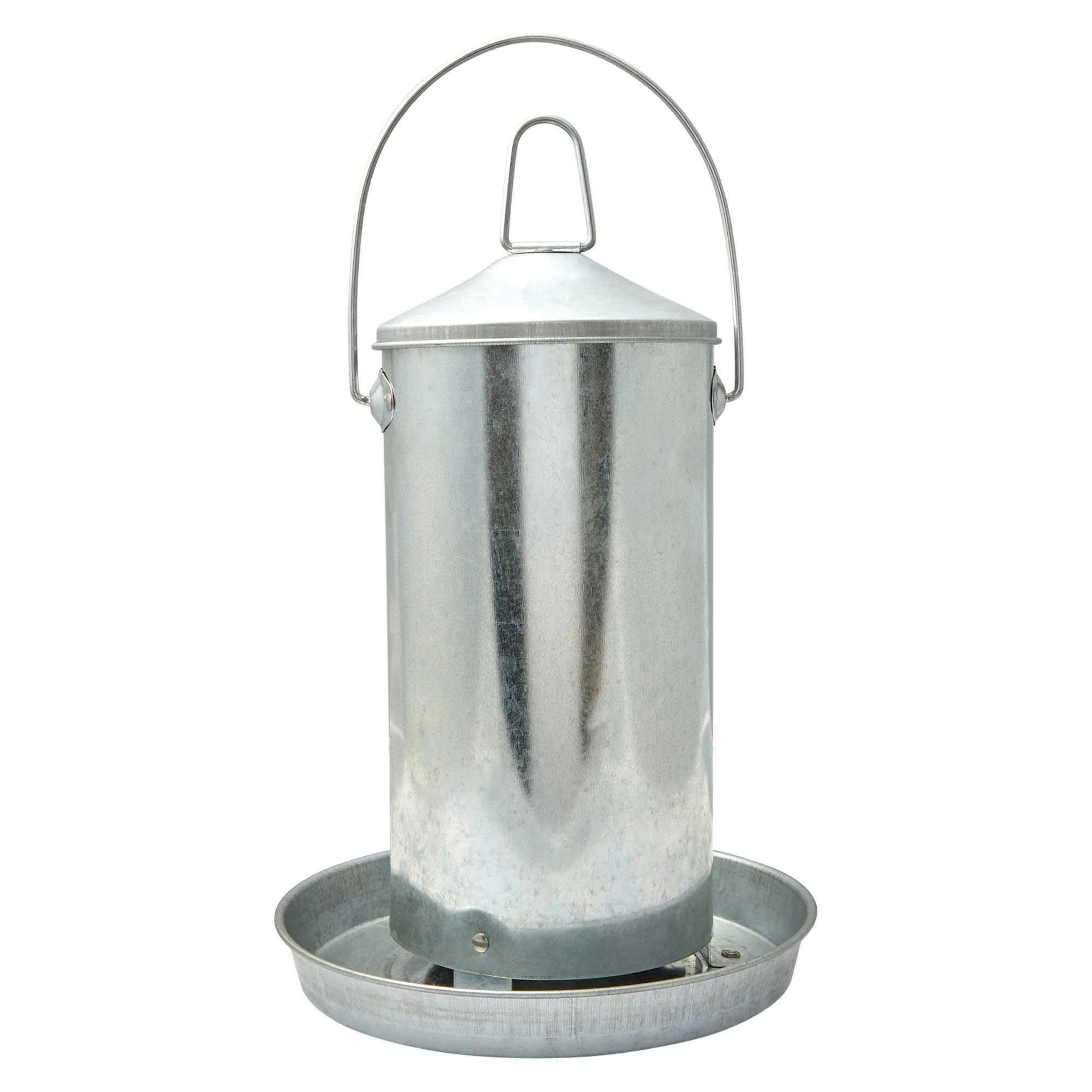 Lexi & Me Galvanised Steel Poultry Feeder with Handle 4kg - Image 3