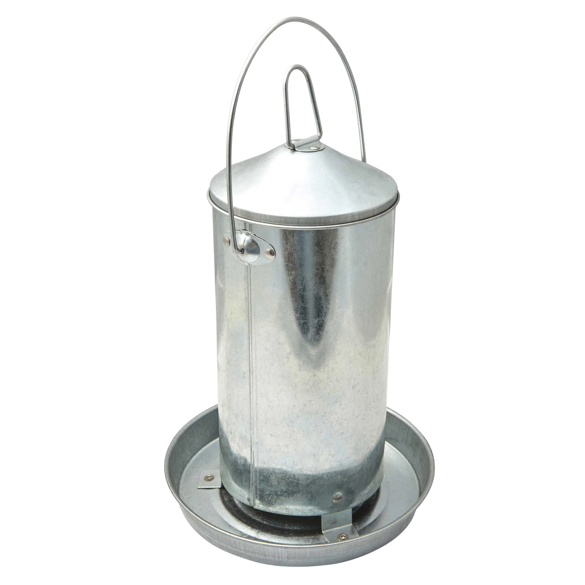 Lexi & Me Galvanised Steel Poultry Feeder with Handle 4kg - Image 5