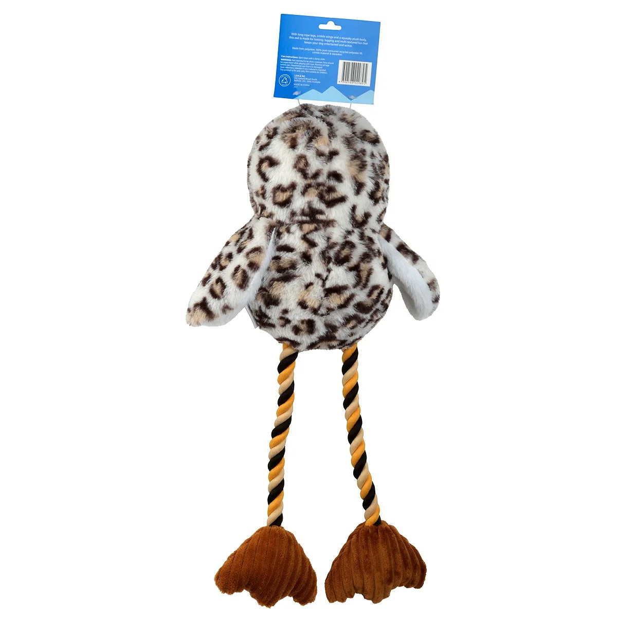 Lexi & Me Long Leg Owl Plush & Rope Dog Toy - Image 3
