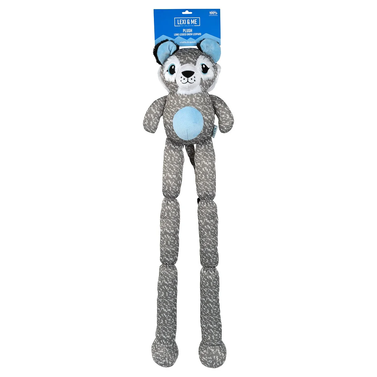 Lexi & Me Long Legged Snow Leopard Plush Dog Toy - Image 2
