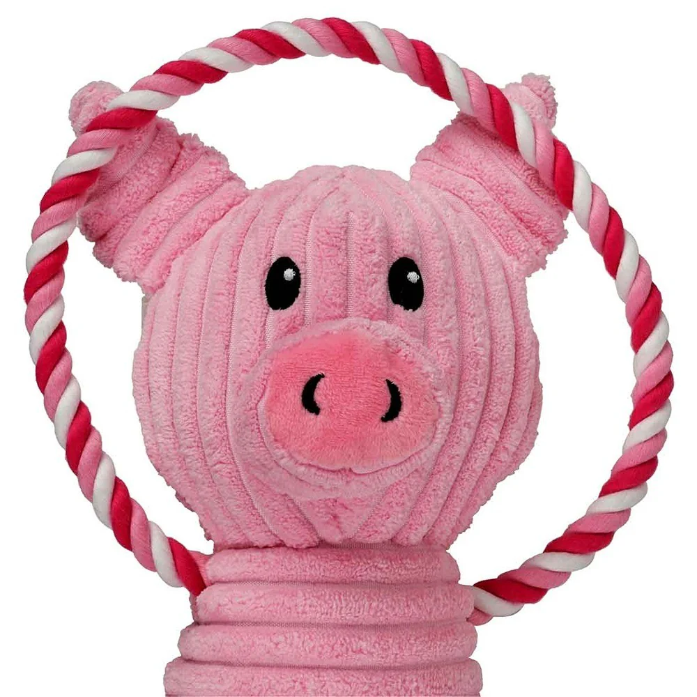 Lexi & Me Pig Plush/Rope Tug Dog Toy - Image 5