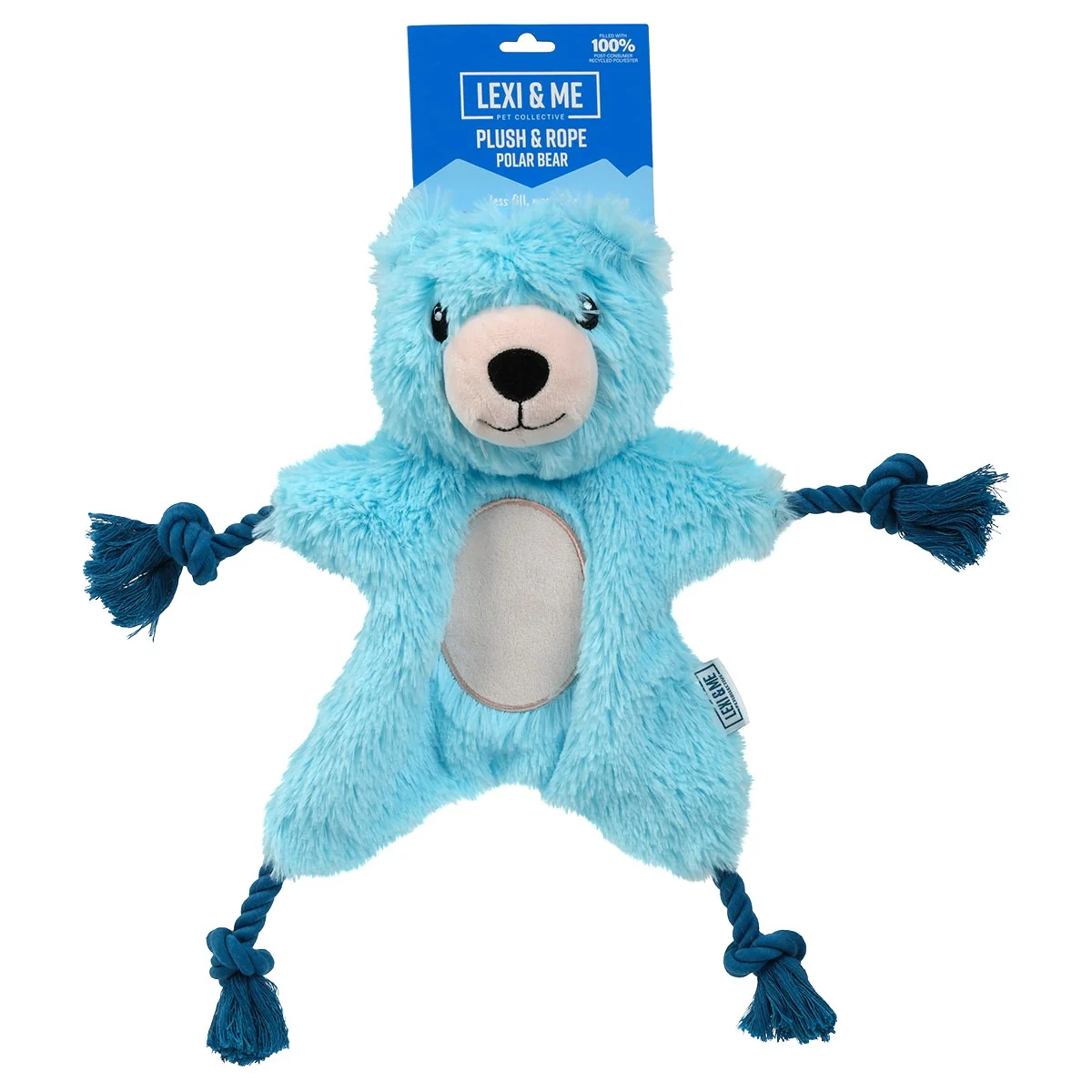 Lexi & Me Polar Bear Plush & Rope Knot Dog Toy - Image 2