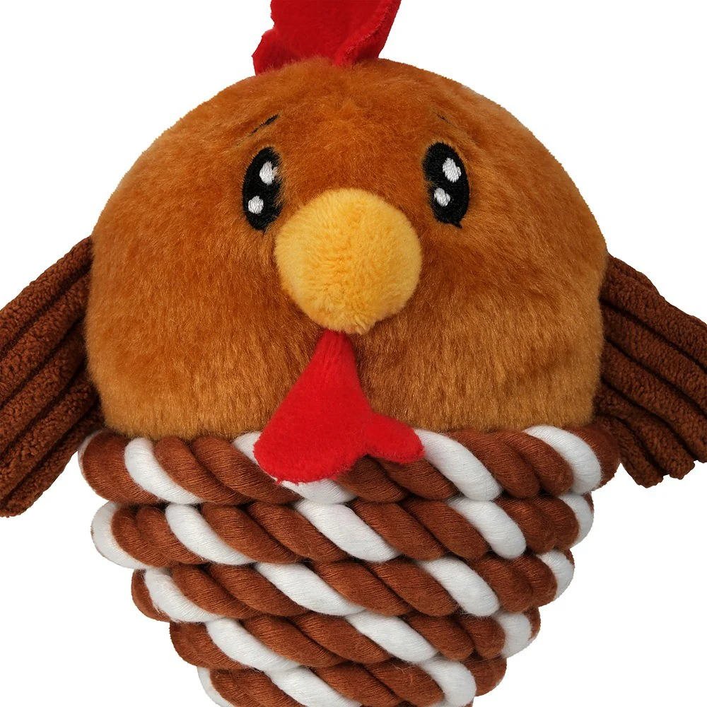 Lexi & Me Rooster Plush & Rope Dog Toy - Image 4