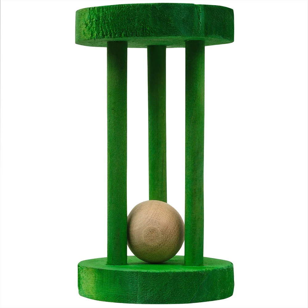 Lexi & Me Small Animal Wooden Chew Toy Rolling Barrel Green - Image 3